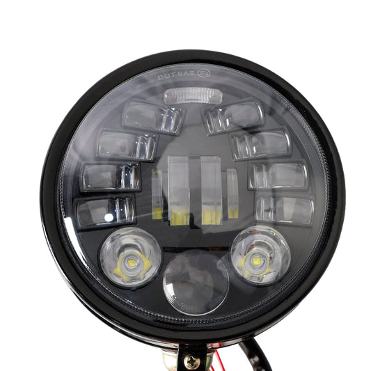 Racer Bobber Chopper DC 12V Multifunctional Beam Headlight Fog Lamp Custom