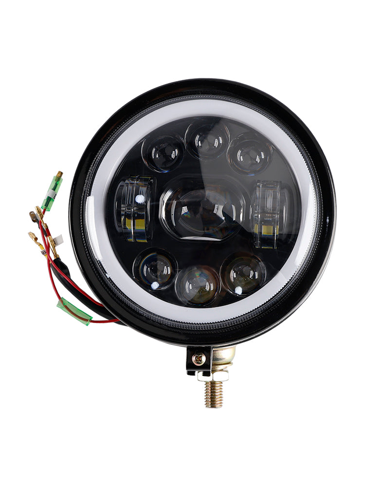 Racer Bobber Chopper 9-Bulbs Beam Headlight Fog Lamp Custom DC 12V