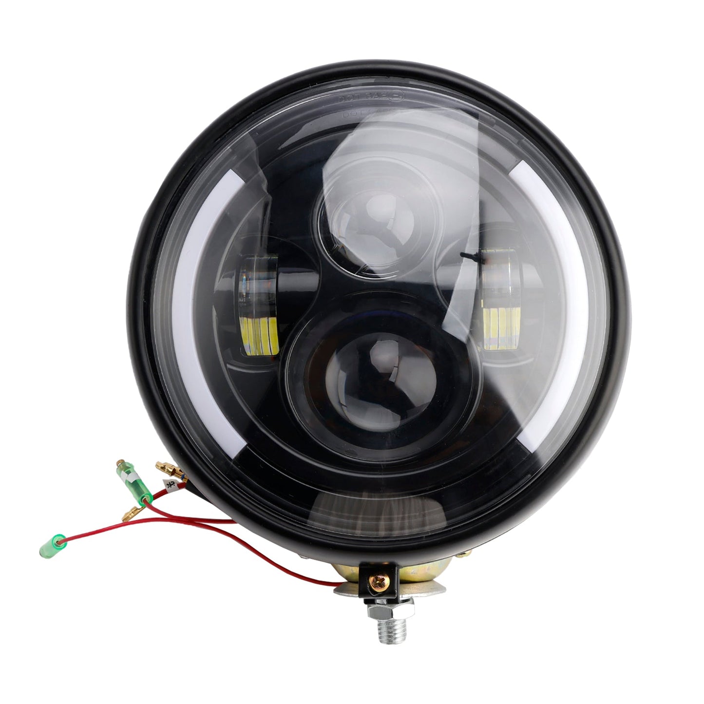 Racer Bobber Chopper DC 12V 7inch Multifunctional Beam Headlight Fog Lamp Custom