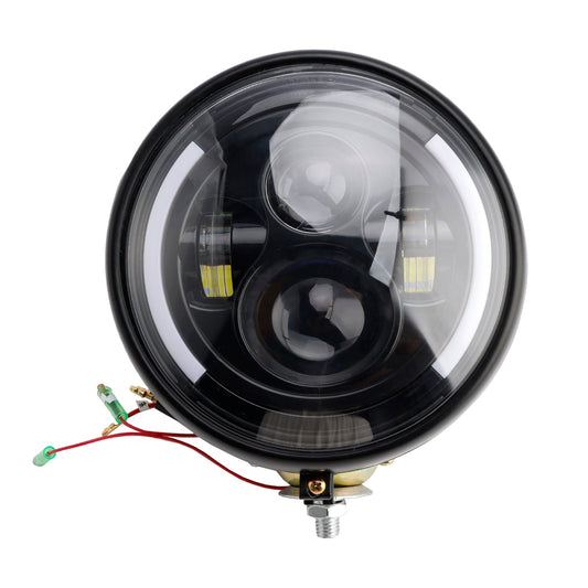 Racer Bobber Chopper DC 12V 7inch Multifunctional Beam Headlight Fog Lamp Custom