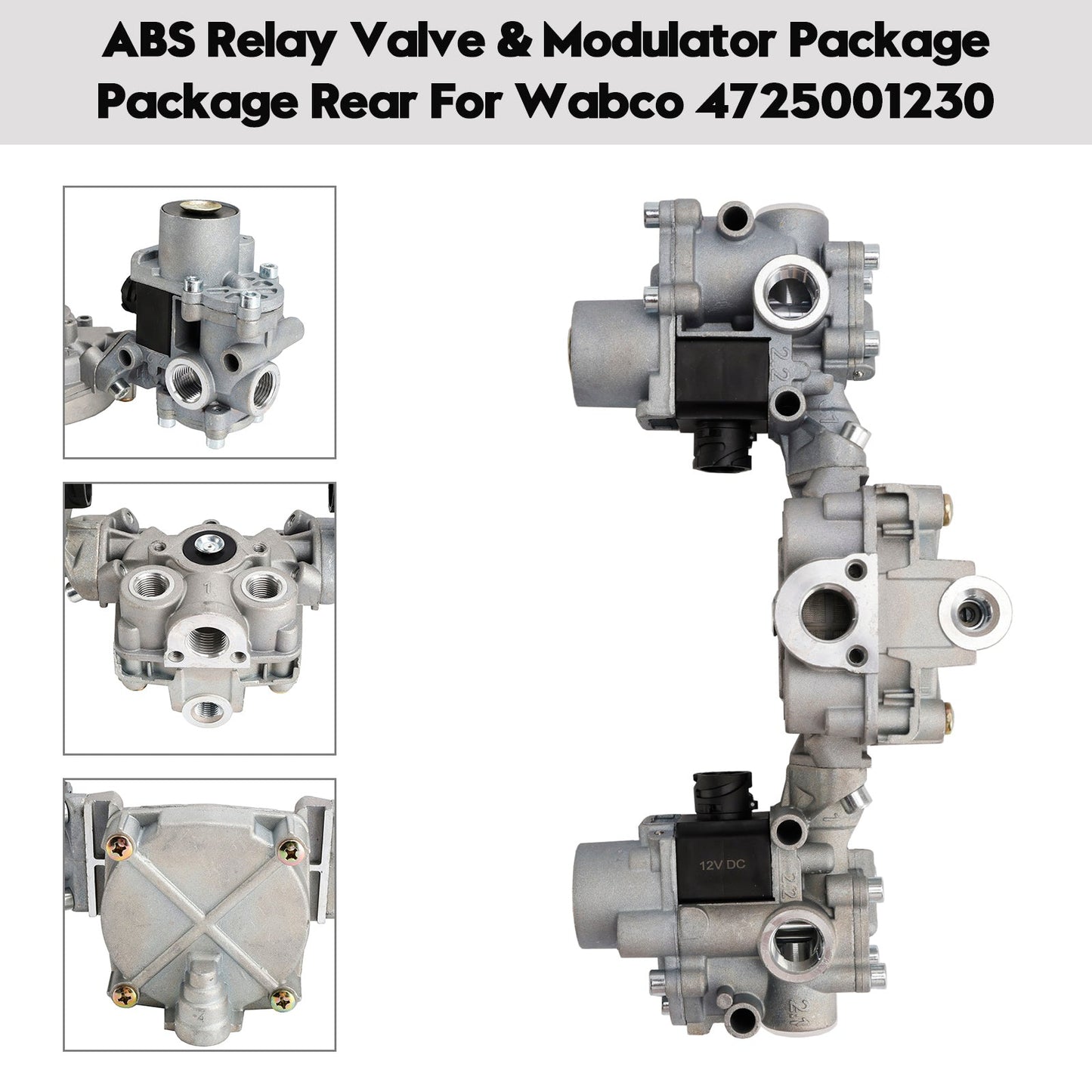 Wabco 4725001230 ABS Relay Valve & Modulator Package Package Rear TDAS4725001230