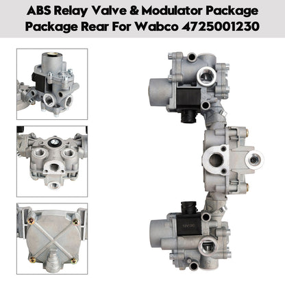 Wabco 4725001230 ABS Relay Valve & Modulator Package Package Rear TDAS4725001230