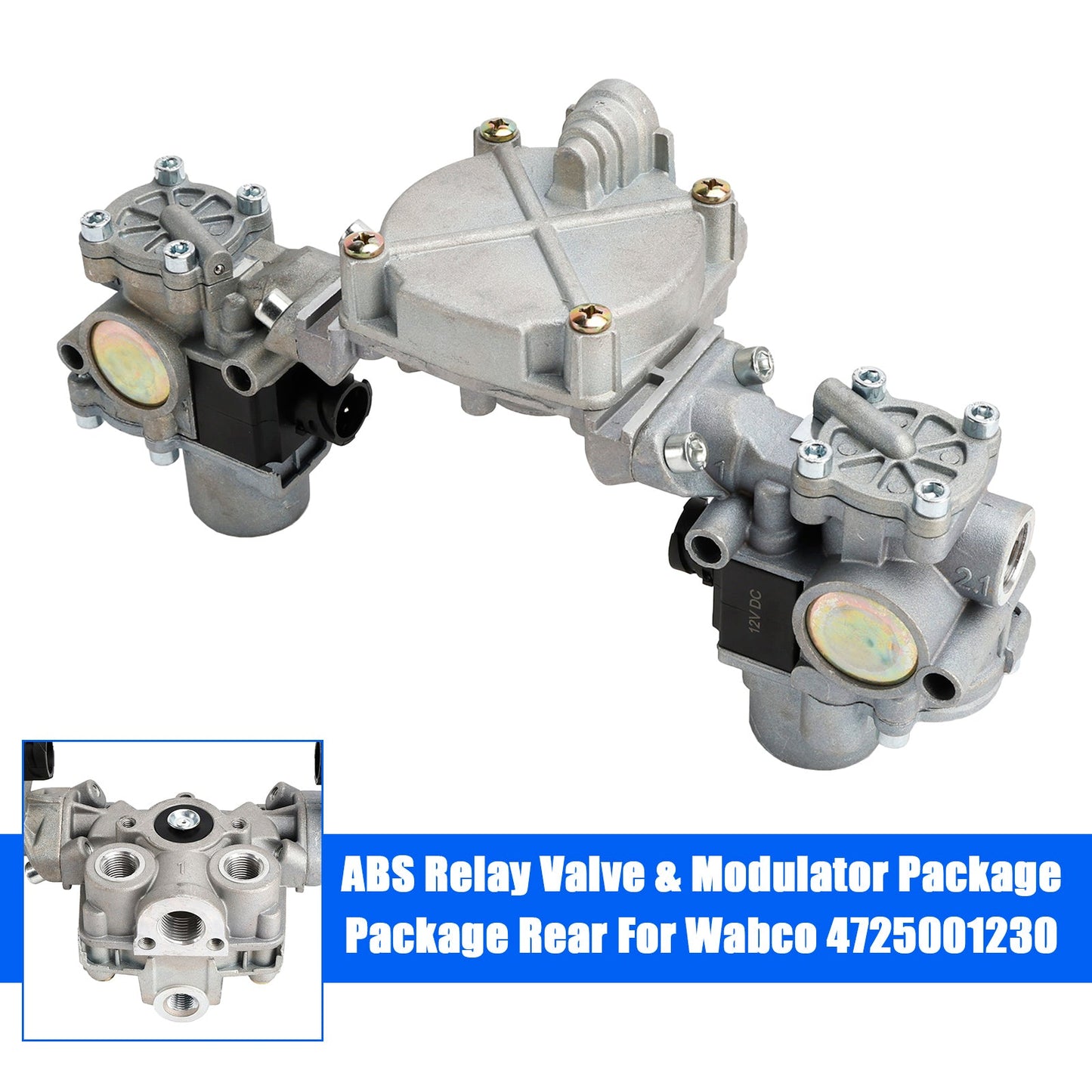 Wabco 4725001230 ABS Relay Valve & Modulator Package Package Rear TDAS4725001230