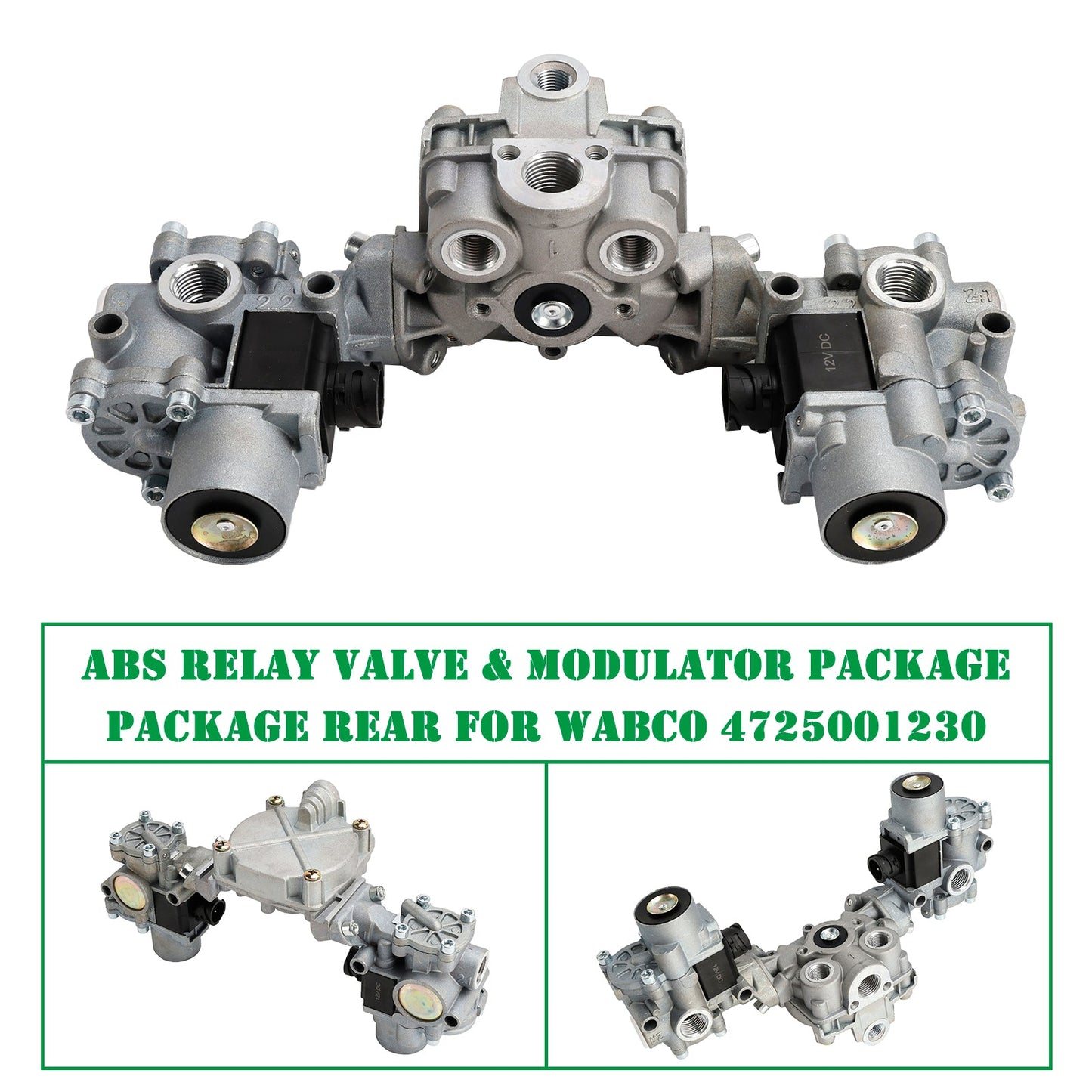 Wabco 4725001230 ABS Relay Valve & Modulator Package Package Rear TDAS4725001230