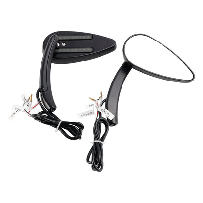 1990-2021 Sportster 883 1200 Custom Dynamics Led Turn Signal Mirrors Black