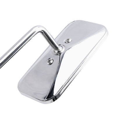 Cafe Racer Bobber Chopper Tracker Chrome Retro Retangular Mirrors with clamp