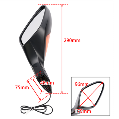2012-2018 MV Agusta F3 675 / F3 800 Rear View Mirror with Turn Signals