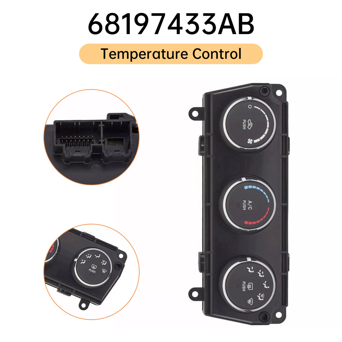 Jeep for Wranglers with A/C Features 68197433AB Temperature Control
