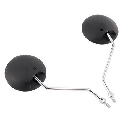 Honda NA/NC/NN/NQ/NX/PA/SE/TG50 C70 Round Black with Chrome Arm Mirror 8mm