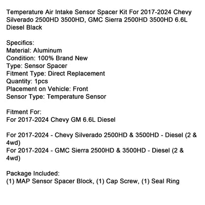 2017-2024 Chevy GM 6.6L Diesel Temperature Air Intake Sensor Spacer Kit