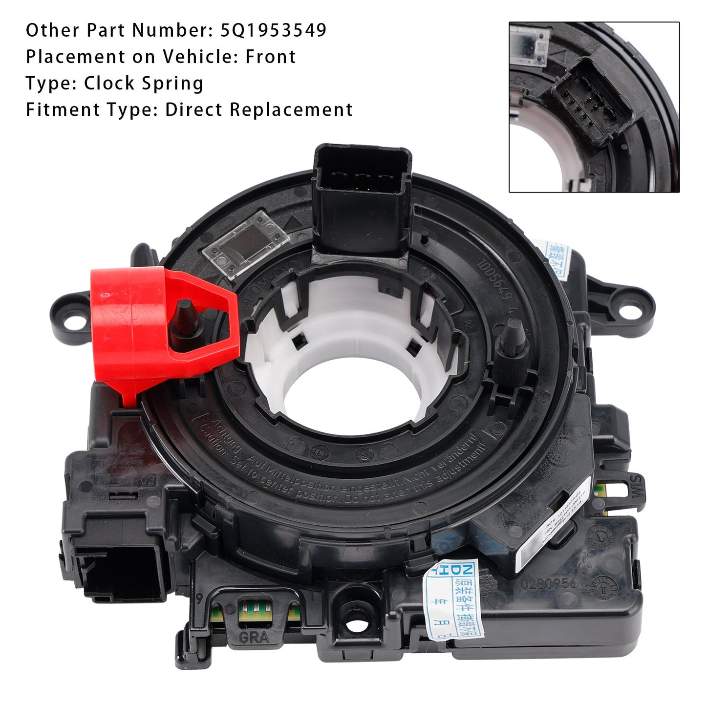 5Q1953549 Muelle de reloj del volante para Tiguan Golf 7 MTF multifunción