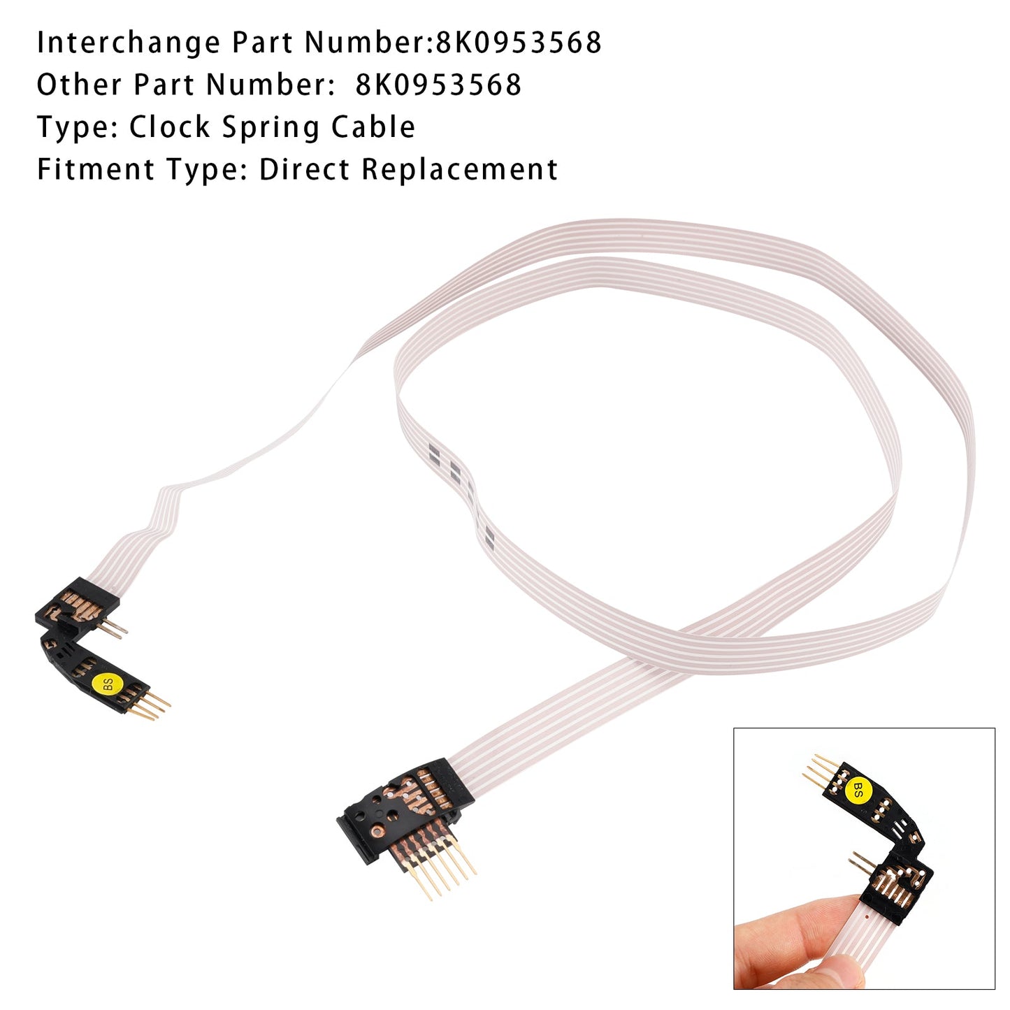 Audi A4 Q5 S4 QG 8K0953568A B C D E F G H M J K L M N P Q Airbag FFC Ribbon Cable Clock Spring