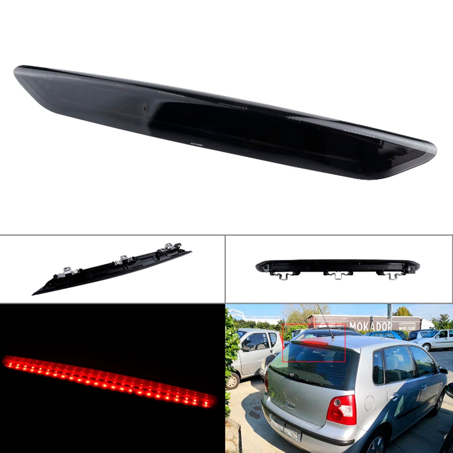 2002-2009 VW Polo MK4 9N Black Rear LED High Level Third Brake Light Stop Lamp 6Q6945097