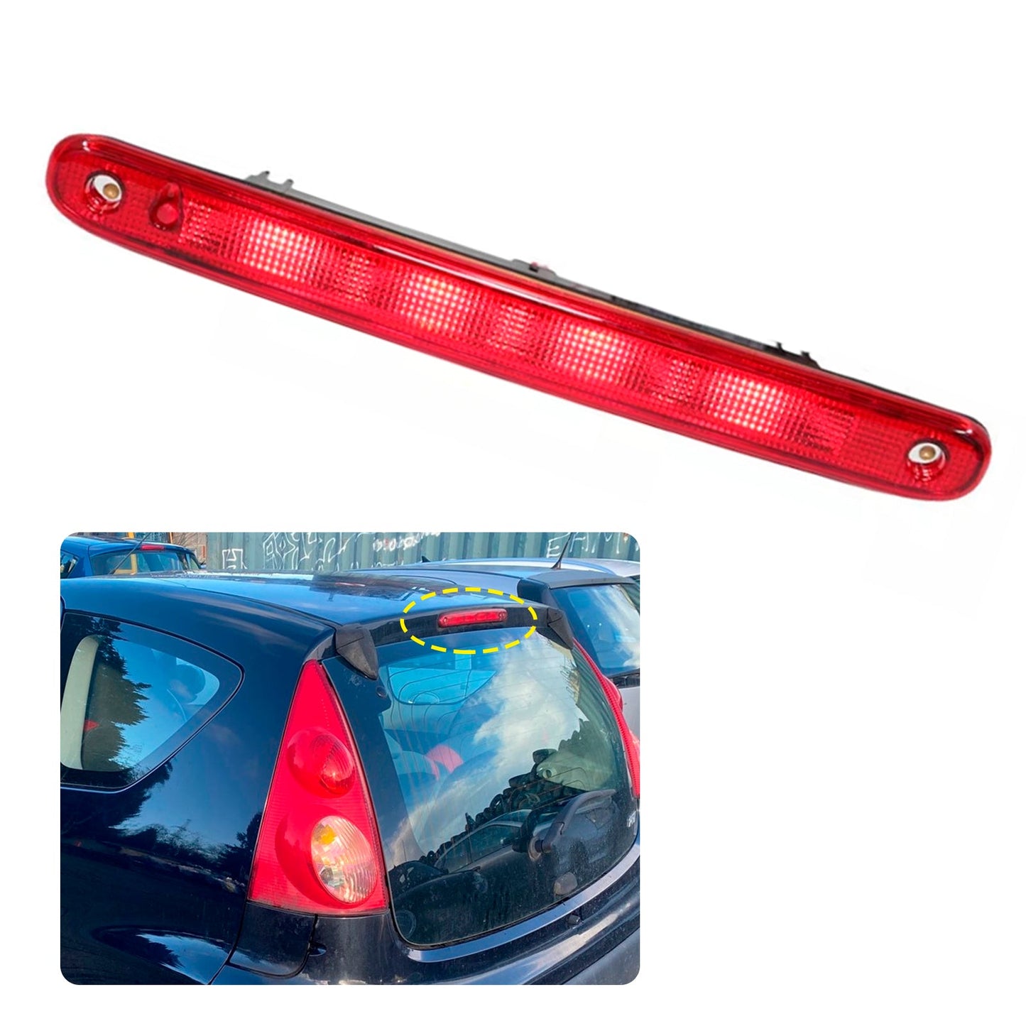 Feu stop arrière rouge à LED de haut niveau pour Citroën C1/Peugeot 107/Toyota Aygo 1606372780 (2005-2014)
