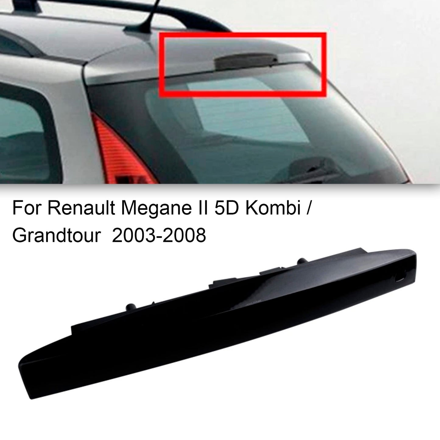 2003-2008 Renault Megane II 5D Kombi / Grandtour 8200175538 Black Lens LED Rear Third Brake Stop Light