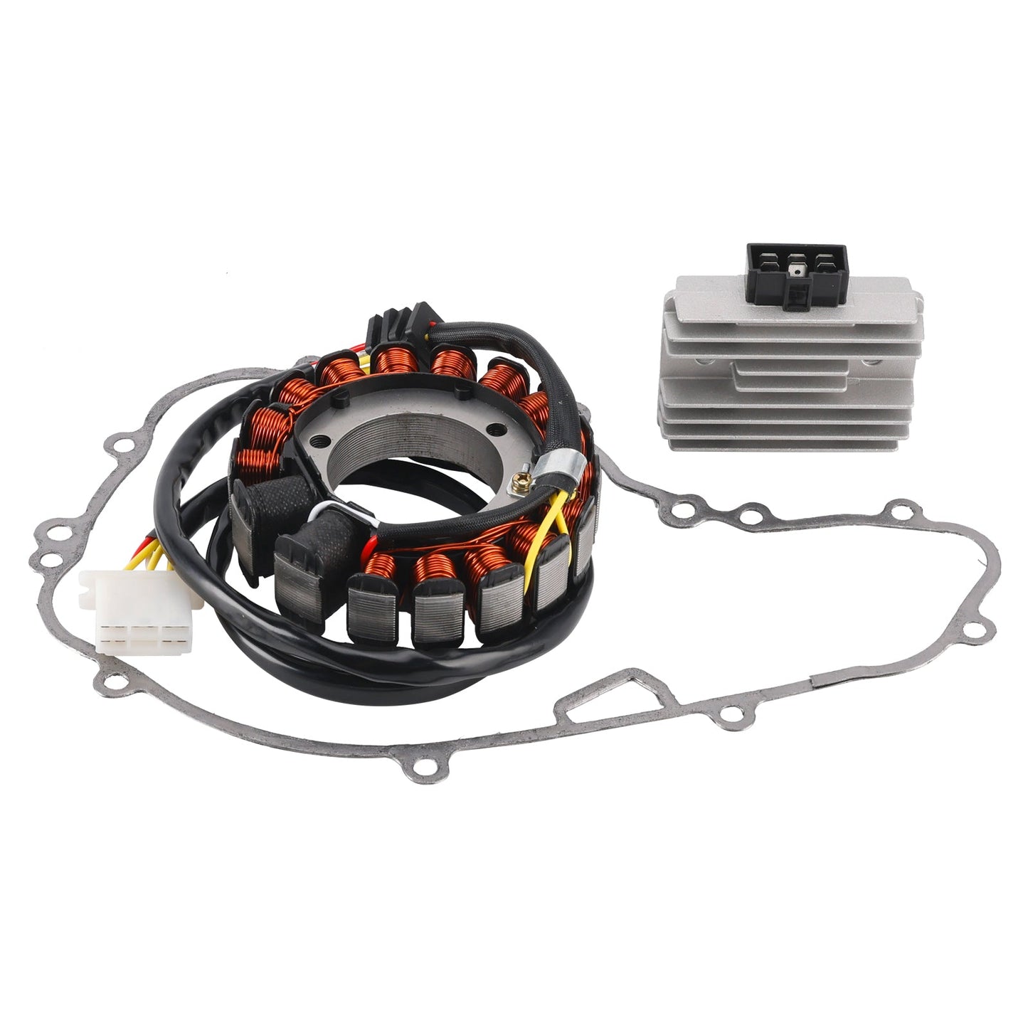 1989-1991 Kawasaki KL650 Tengal Stator Coil 21003-1170+ Voltage Regulator 21066-1038+ Gasket Assy 11060-1693
