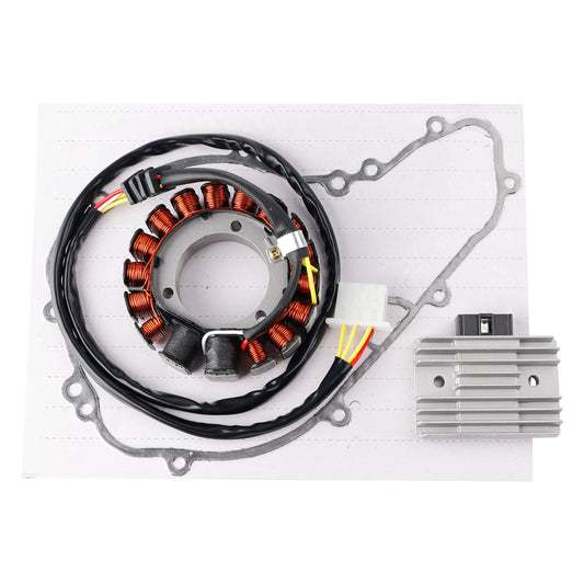 Bobina del estator Kawasaki KL650 KLR650 1987-2007 21003-1170 + Regulador de voltaje 21066-1038 + Conjunto de junta 11060-1693