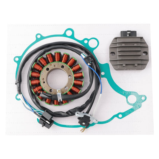 Bobine stator 3SX-81410-00 pour Yamaha SRX 400 SRX400 de 1996 + Régulateur de tension 4HM-81960-00 + Joint d'étanchéité 4DW-15451-00