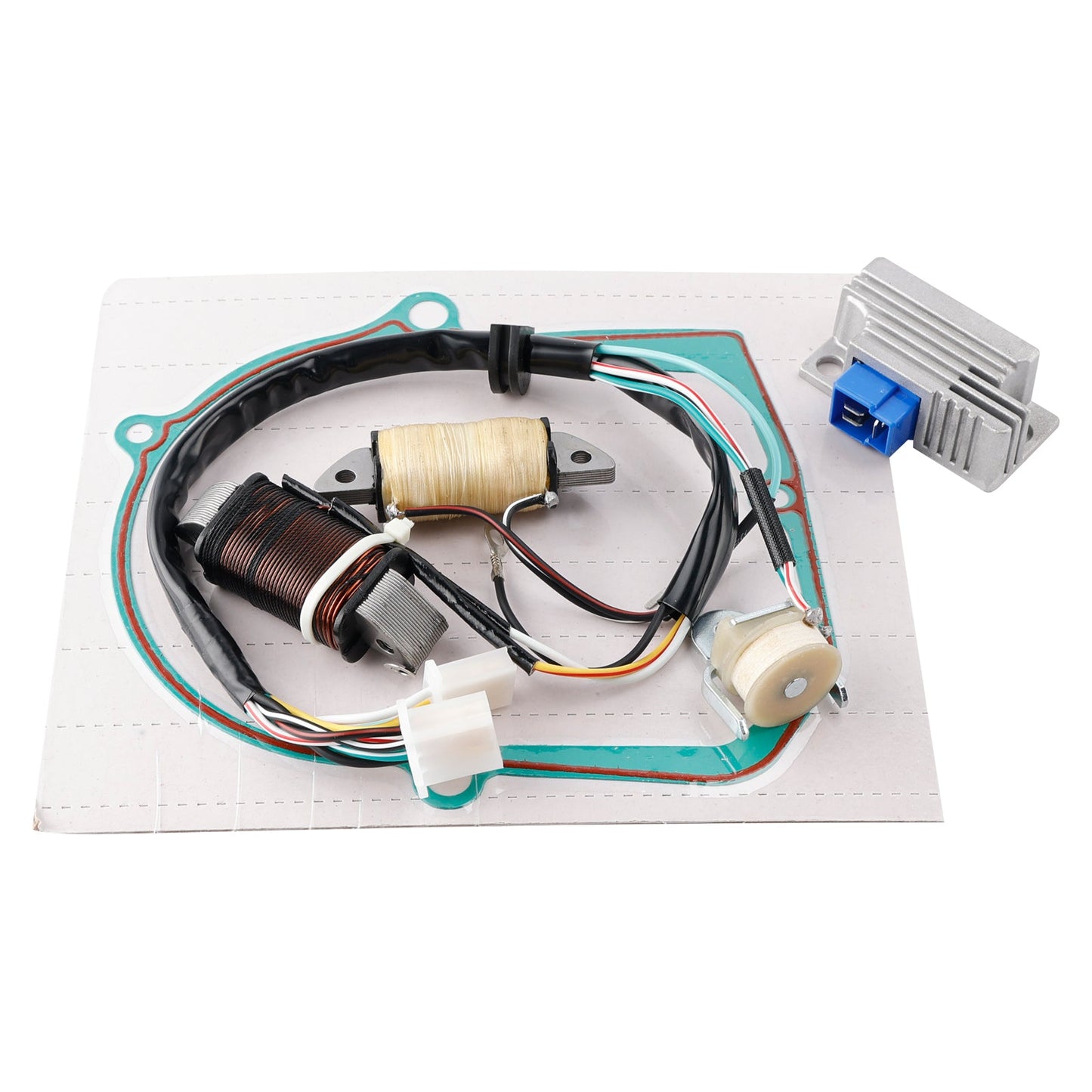 1987-1993 Yamaha T80D T80ED Town Mate Coil Stator 2ML-85560-M0+ Voltage Regulator + Gasket Assy