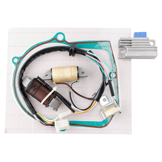 Estator de bobina 2ML-85560-M0 + regulador de voltaje + conjunto de junta para Yamaha T80D T80ED Town Mate (1987-1993)