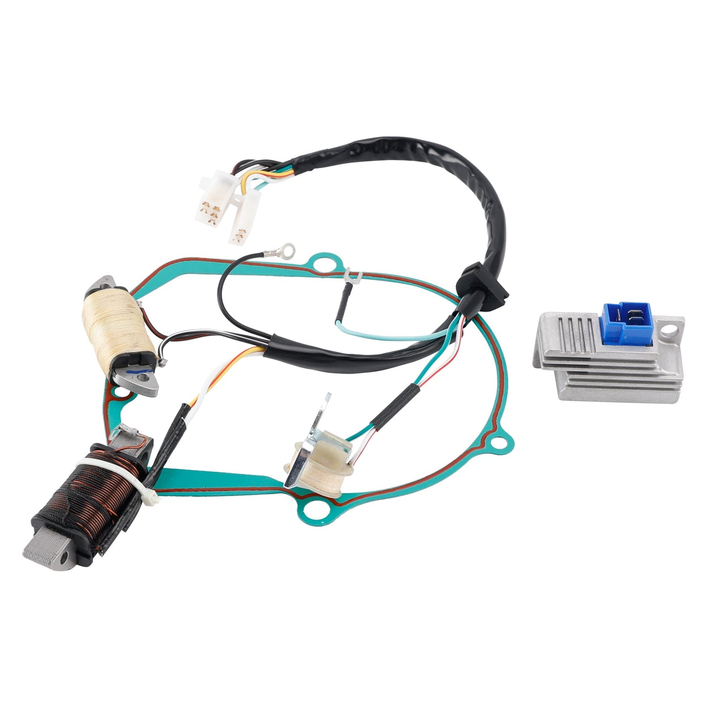 1987-1993 Yamaha T80D T80ED Town Mate Coil Stator 2ML-85560-M0+ Voltage Regulator + Gasket Assy