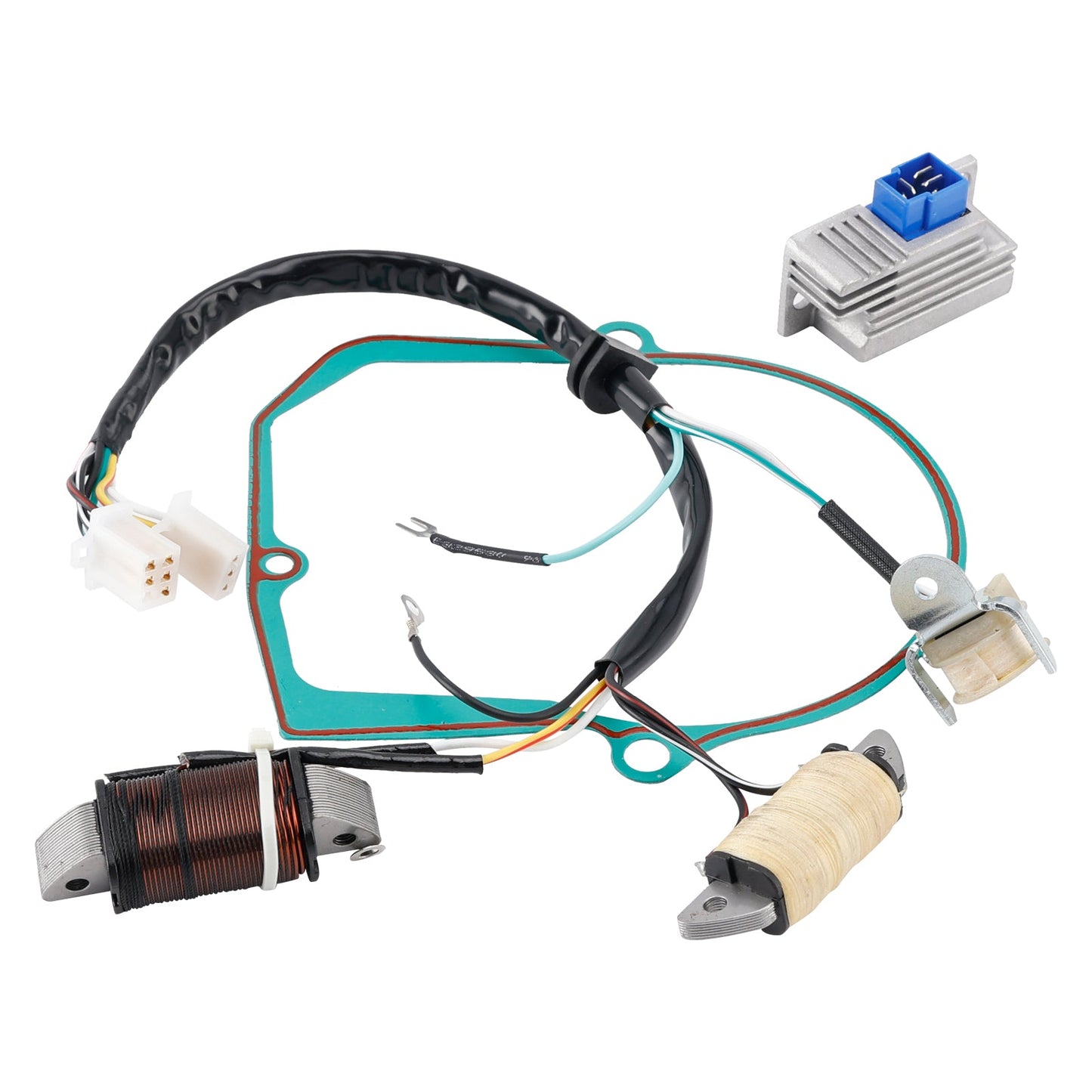 1987-1993 Yamaha T80D T80ED Town Mate Coil Stator 2ML-85560-M0+ Voltage Regulator + Gasket Assy