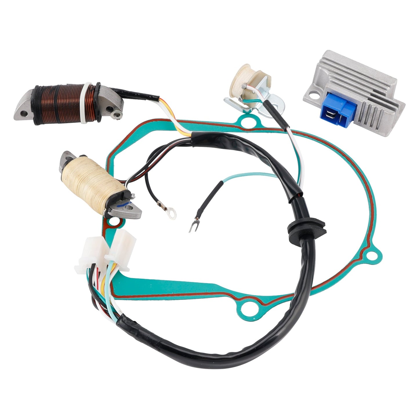 1987-1993 Yamaha T80D T80ED Town Mate Coil Stator 2ML-85560-M0+ Voltage Regulator + Gasket Assy