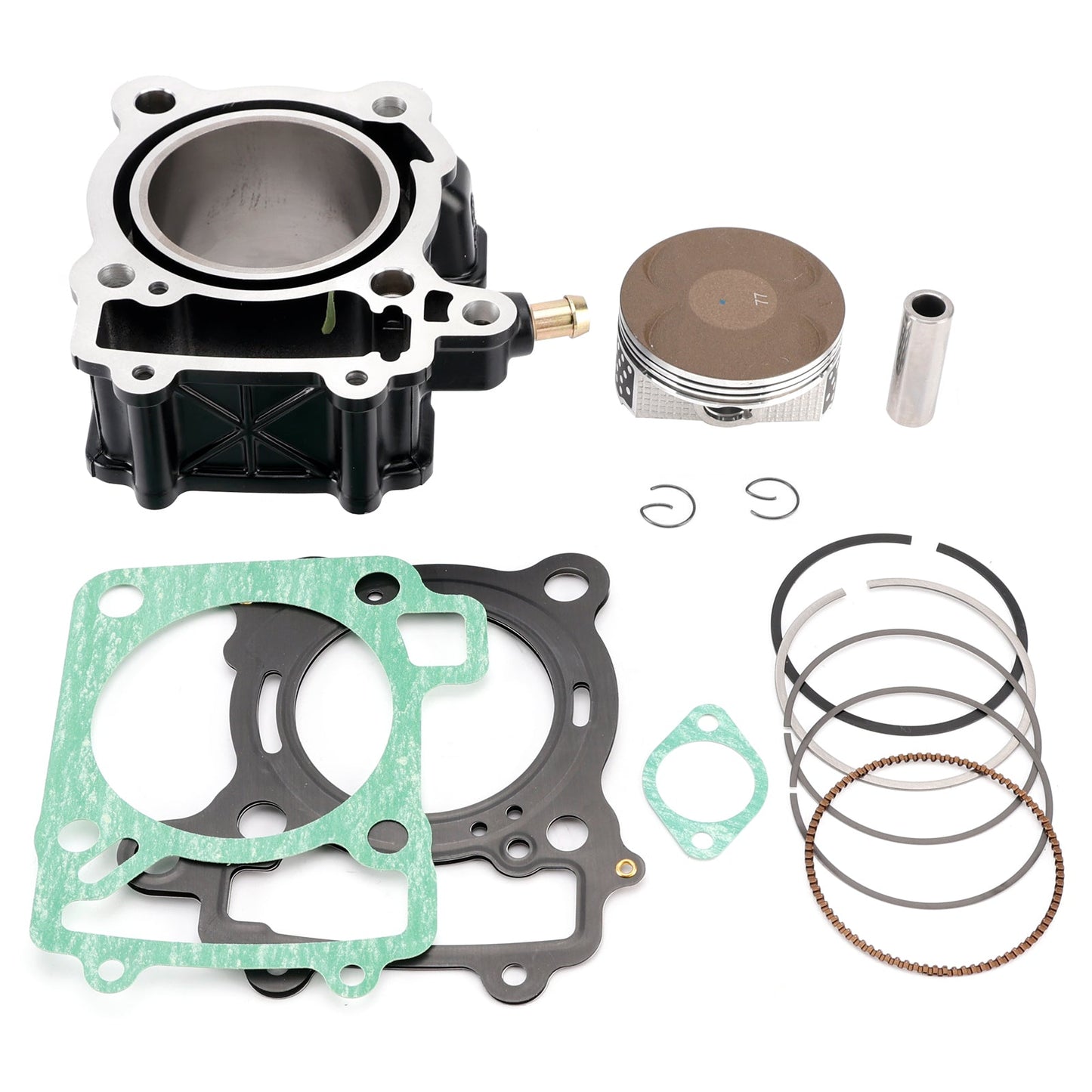 Kit de reconstrucción de junta de pistón de cilindro de 77 mm para motores Bajaj Pulsar NS200, AS200, RS200, NS200, FI, AS200, FI, 250 cc, DTSi