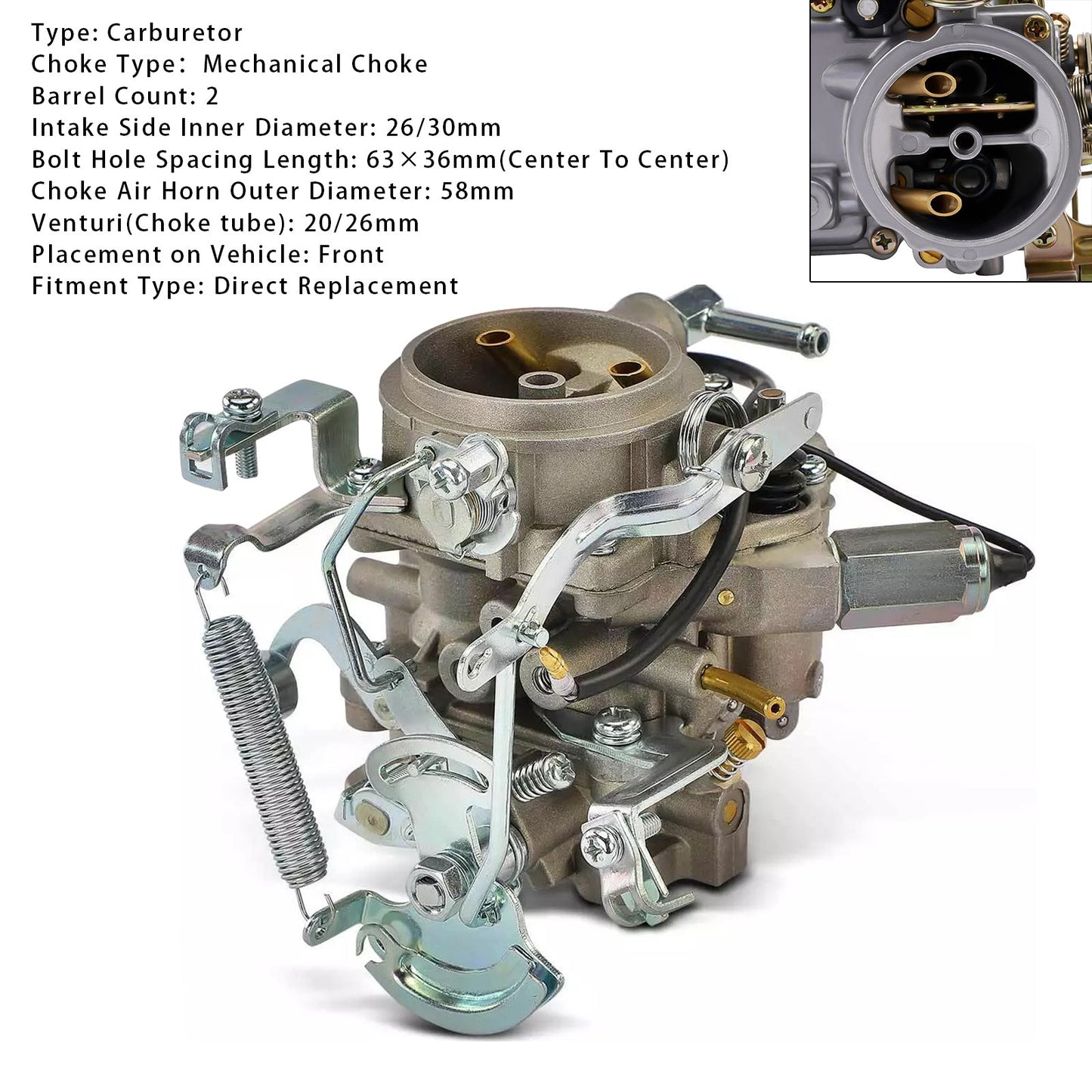 Nissan B210 A14 1975-1978 Pulsar Base Hatchback 3DR/5DR 1983 Carburetor 2 Barrel 16010-H6100