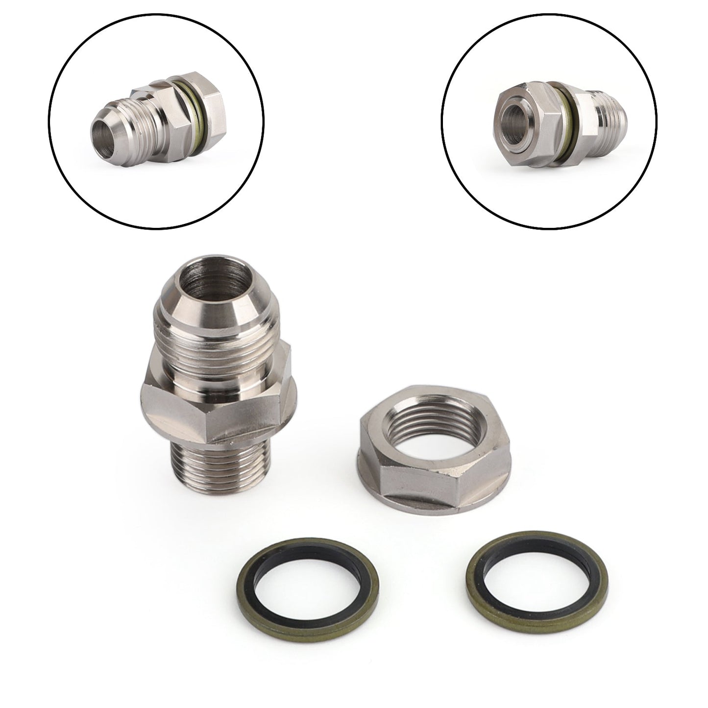 Adaptateur de vidange de carter d'huile turbo 10AN vers M18x1,5 argent