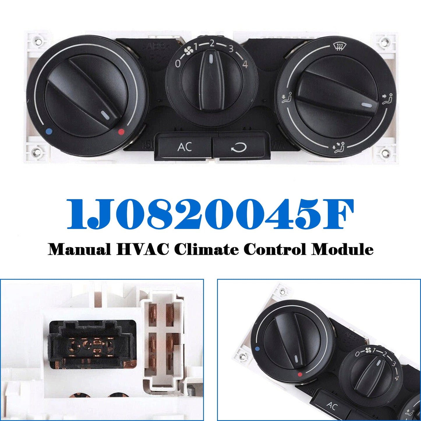 Module de climatisation manuel pour VW Golf Jetta Beetle 1J0820045F 599-152