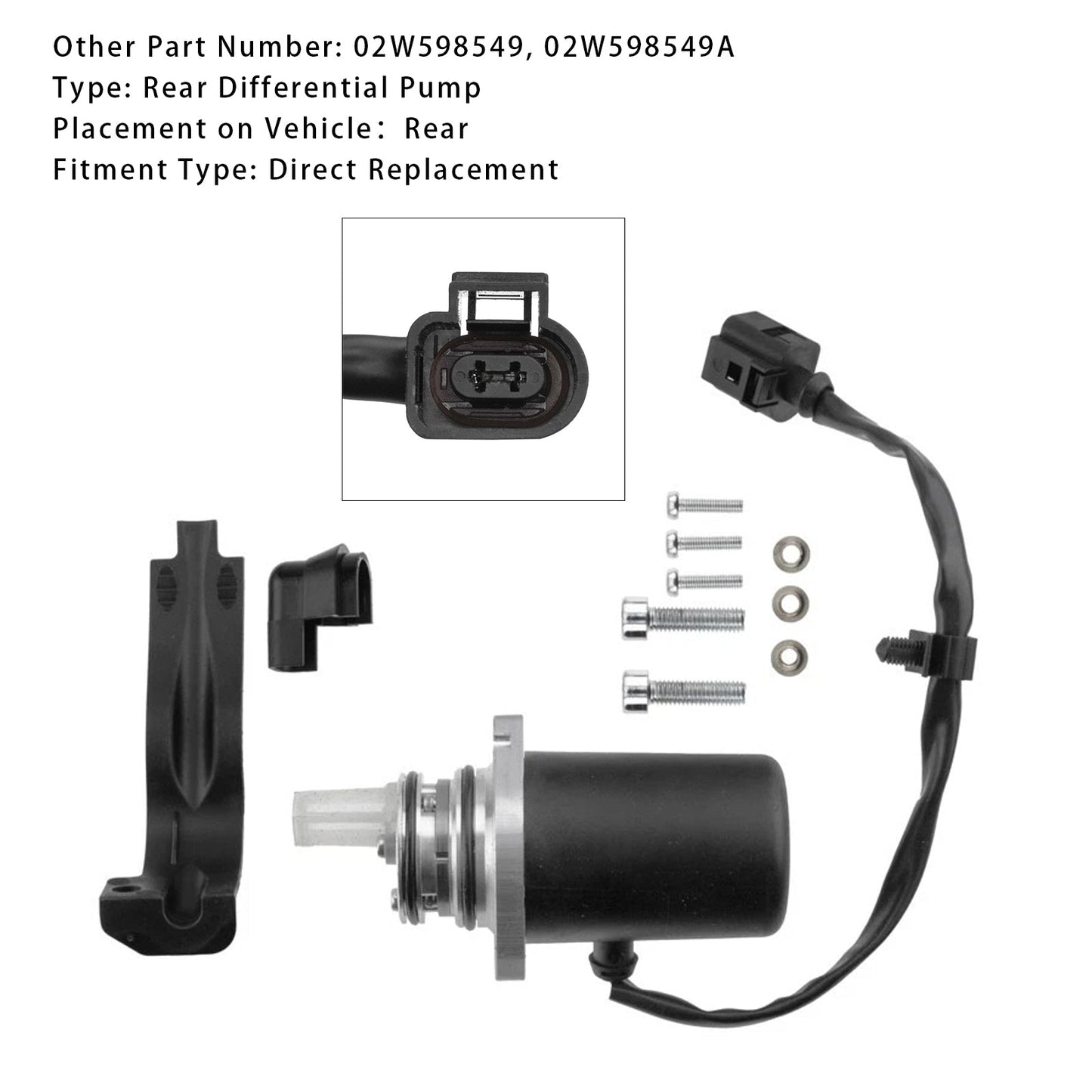 2004-2009 VW Multivan Transporter V Rear Differential Pump 02W598549 02W598549A