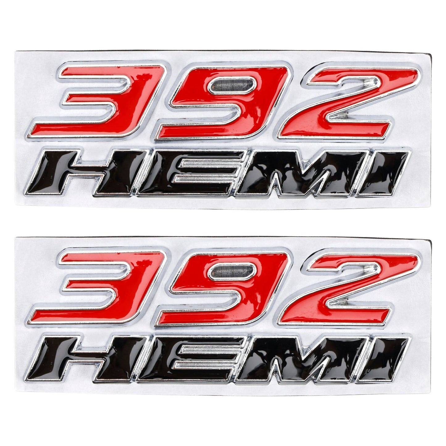 2 emblemas de calcomanía 3D para guardabarros lateral 392 Hemi para Challenger Charger