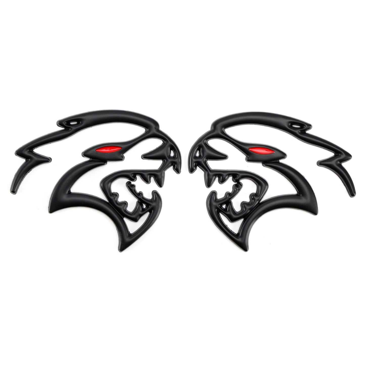 SRT Hellcat Black 2PCS Hellcat Fender Side Emblem Badge Decal