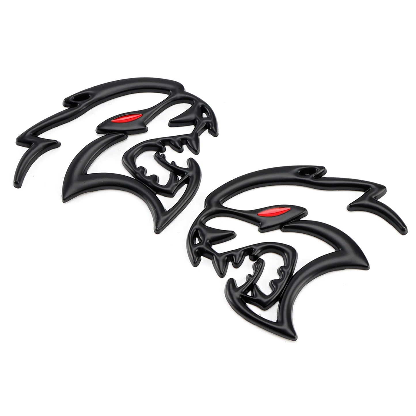 2x Hellcat Fender Side Emblem Badge Decal for SRT Hellcat Black