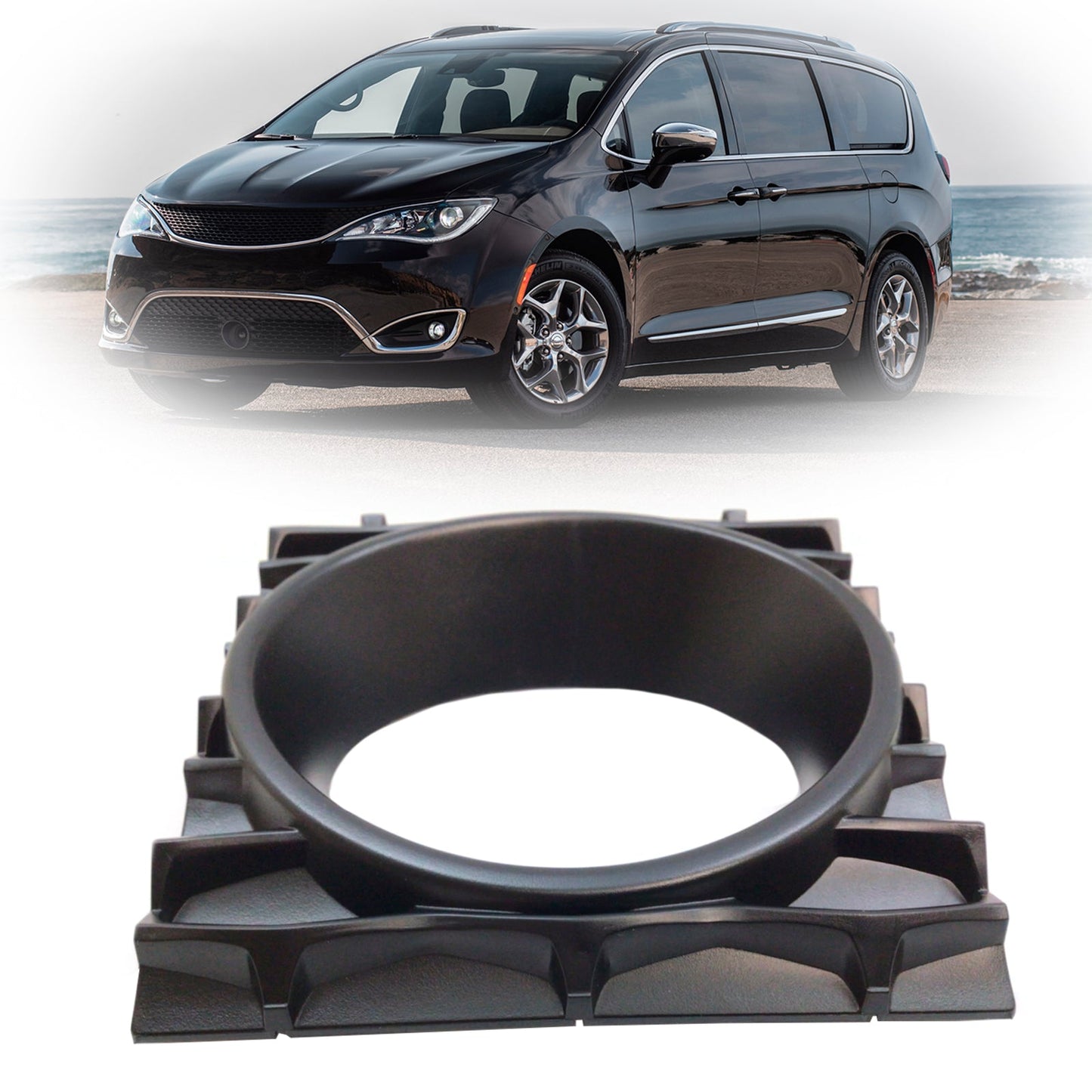 Cubierta de bisel para control de crucero adaptativo Chrysler Pacifica Voyager 2017-2020, color negro, 68432233AA