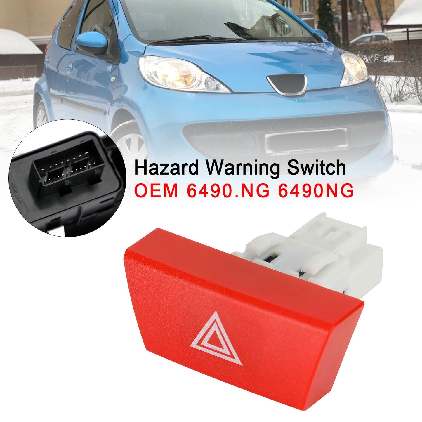 Citroen C1 Peugeot 107 Toyota Aygo 6490.NG Hazard Light Warning Switch