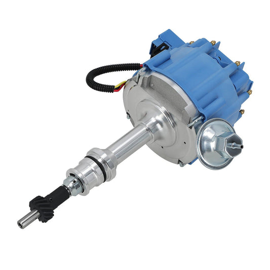 Distributeur d'allumage SBF Ford Small Block 260 289 302 à capuchon bleu avec bobine 65 000 tr/min 1030213