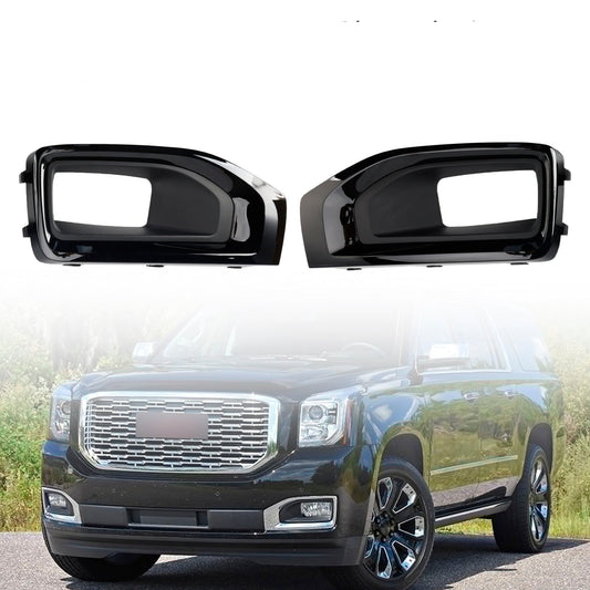 2015-2020 GMC Yukon/Yukon XL Pair Fog Light Lamp Cover Gloss Black Trim 22936426 22936427