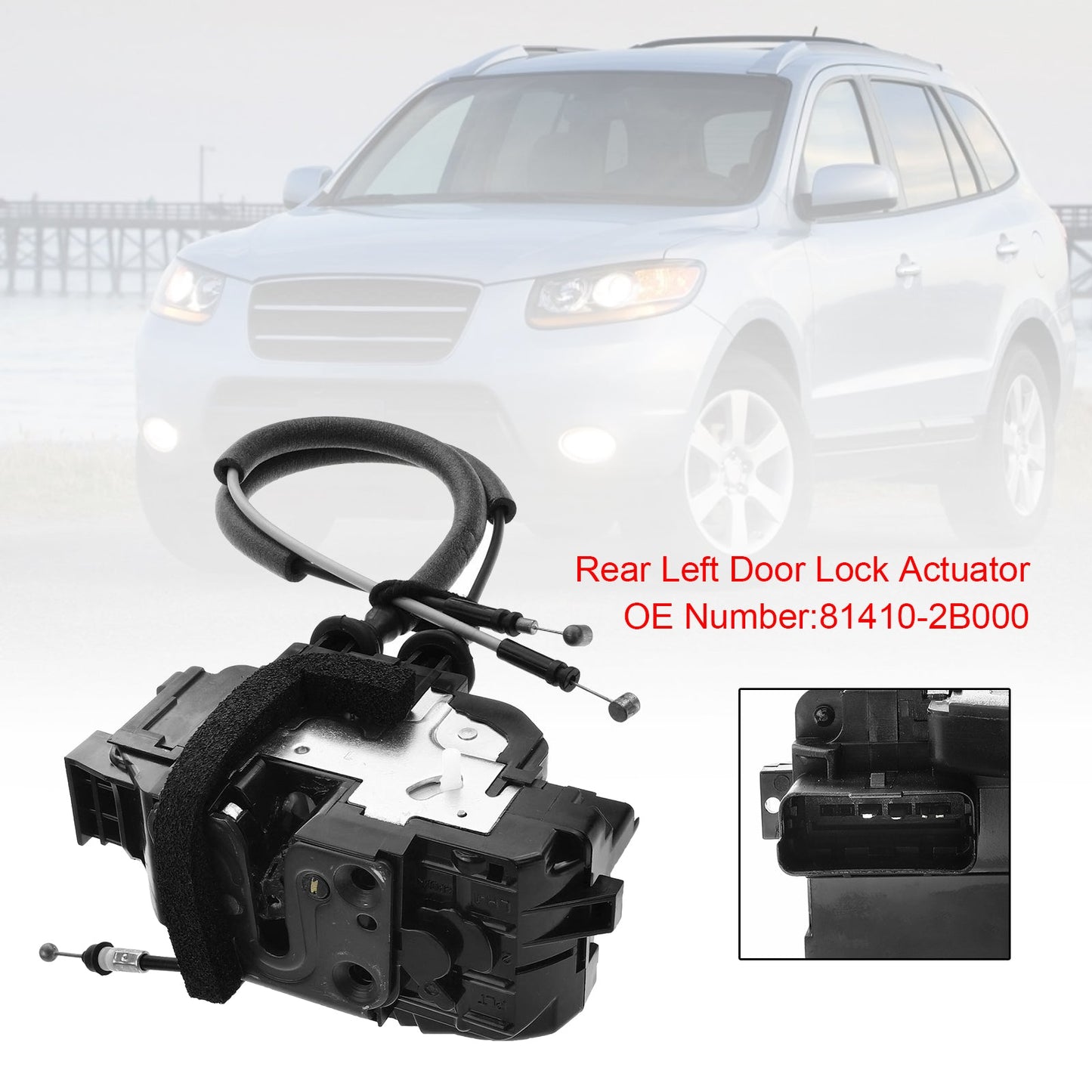 Hyundai Santa Fe II SUV 2006-2012 Rear Left Door Lock Actuator 81410-2B000