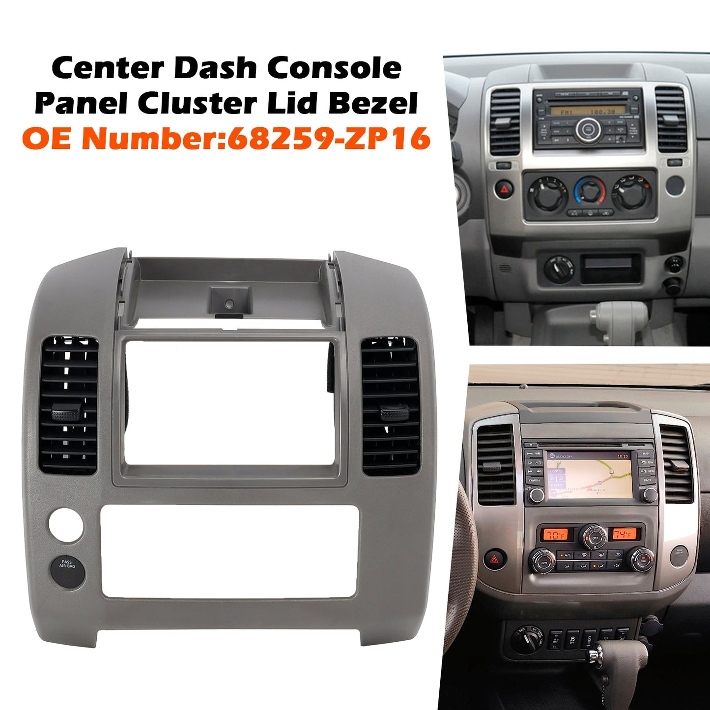 Nissan Frontier 2005-2020 Center Dash Console Panel Cluster Lid Bezel 68259ZP16