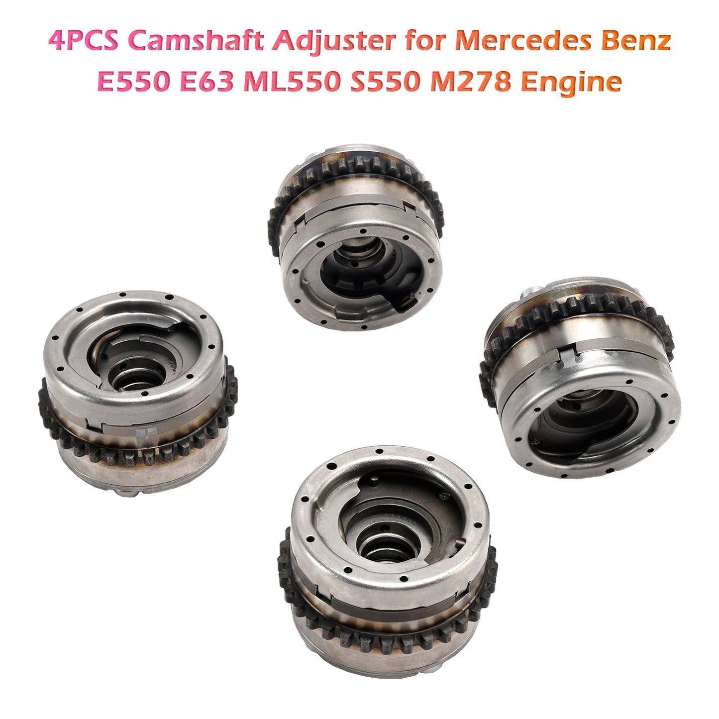 Ajustador de árbol de levas (4 unidades, A2780504900, A2780505100) para motor Mercedes Benz E550, E63, ML550, S550 y M278.
