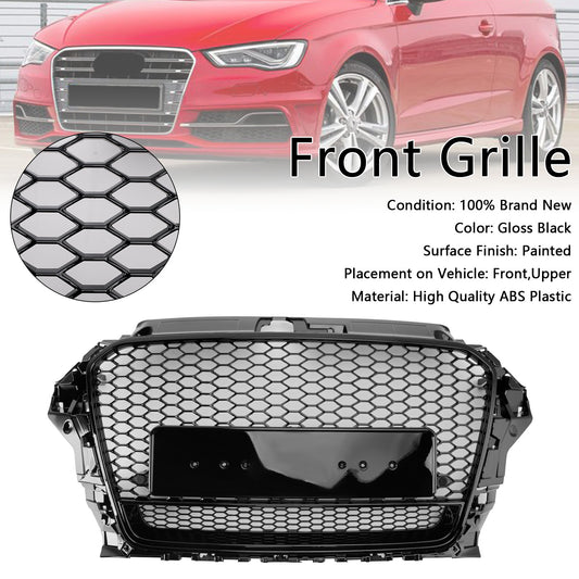 Audi A3 S3 2013-2016 To RS3 Style Front Henycomb Bumper Grill Grille W/Quattro