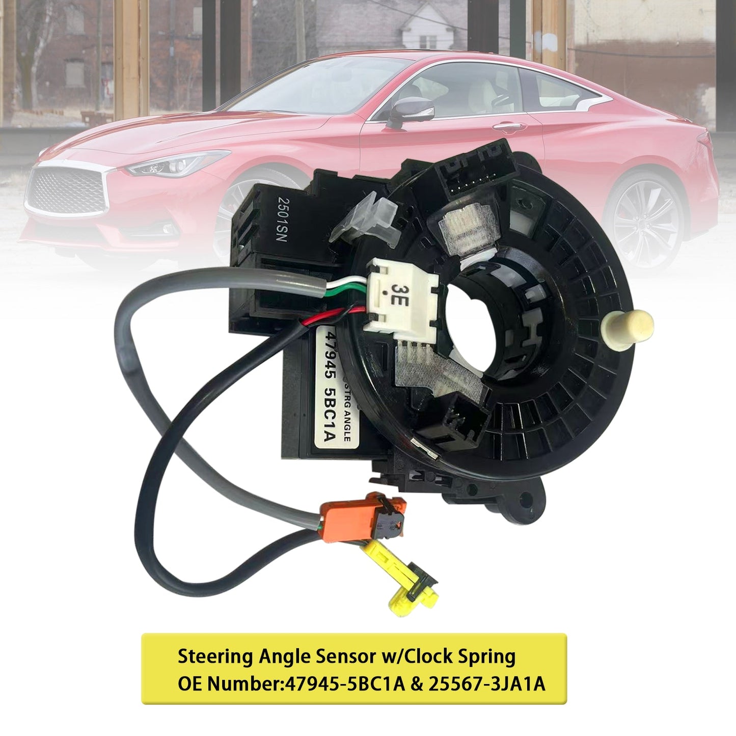 2015-2019 Infiniti Q50 Q60 QX80 Armada 47945-5BC1A 25567-3JA1A Steering Angle Sensor Assembly