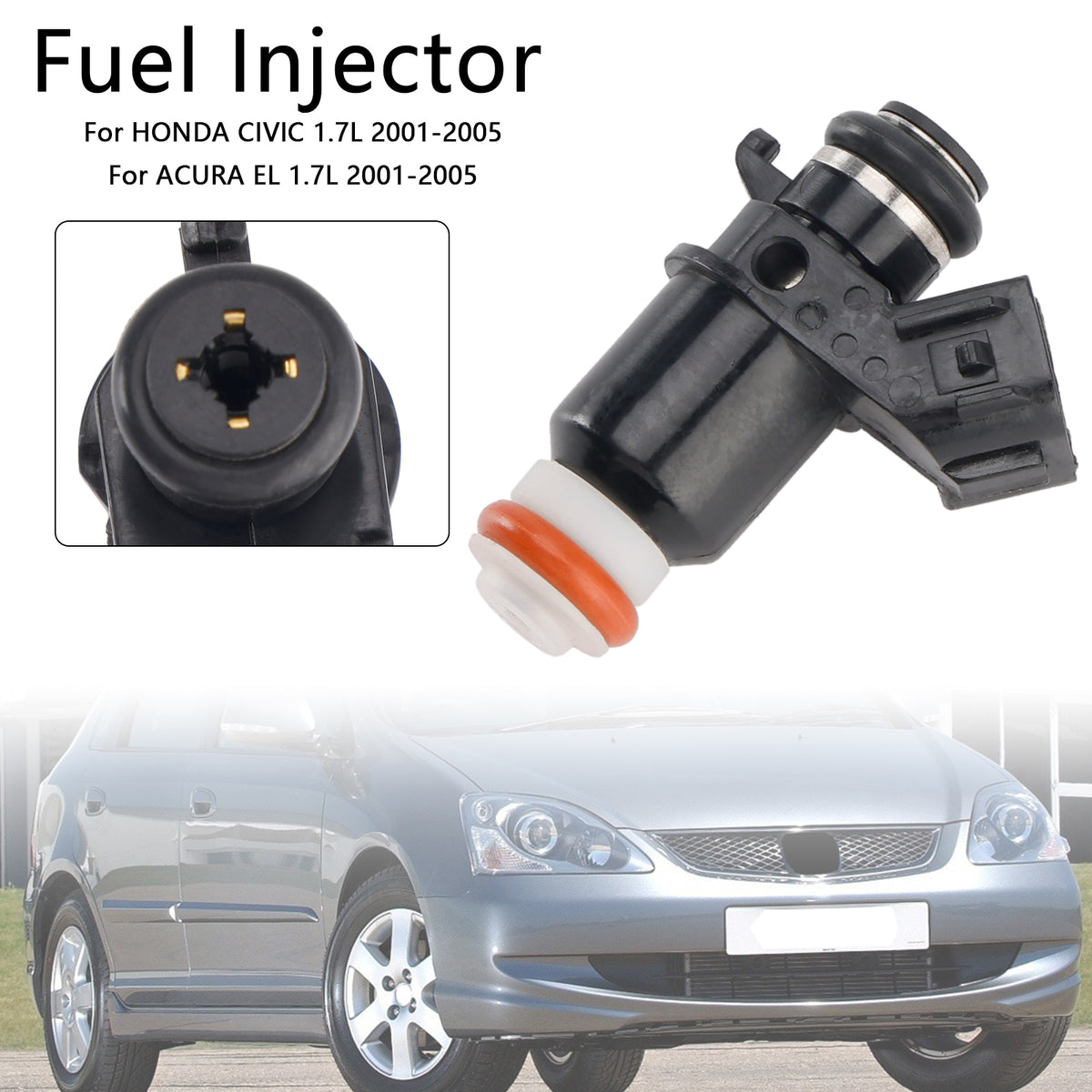 2001-2005 Acura EL Honda Civic 1.7L 16450-PLD-003 1Pcs Fuel Injector