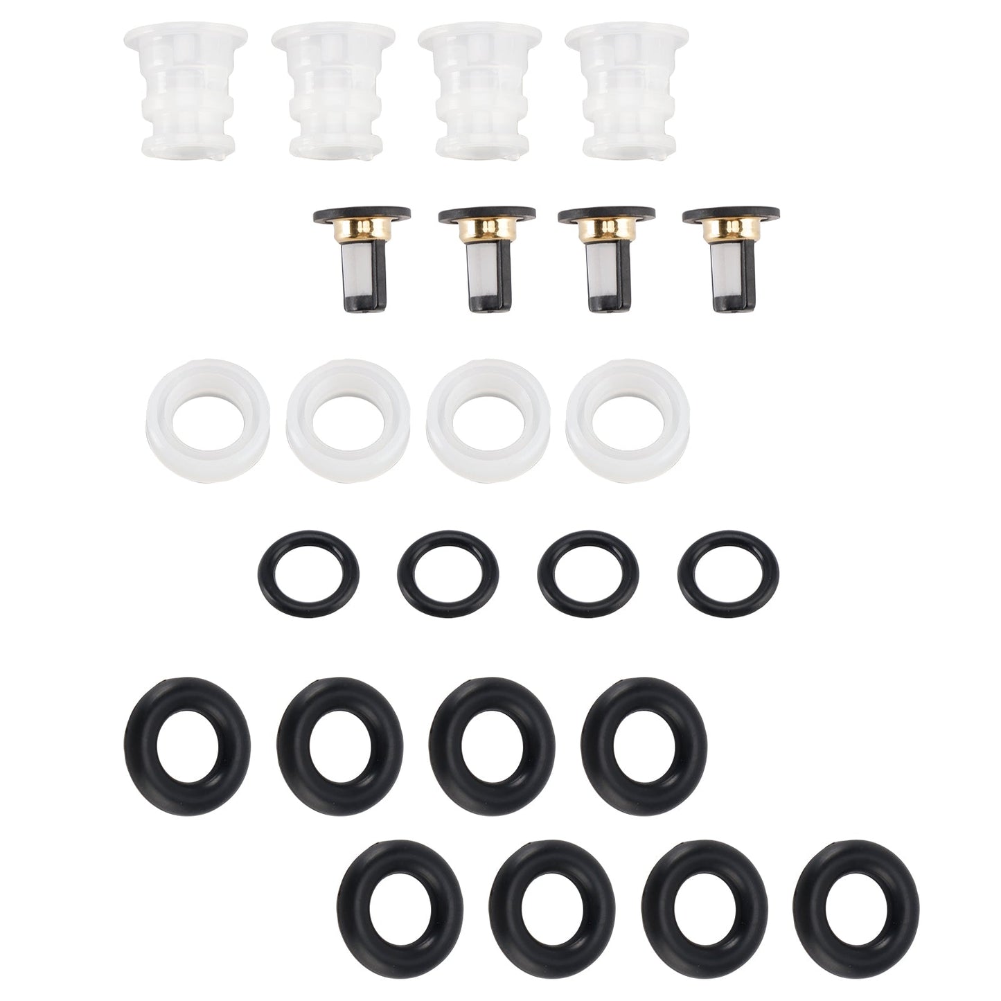 Kit de reconstrucción de inyectores de combustible de 4 piezas para Acura RSX 2.0L-L4 2002-2004 16450-PNE-G01 842-12241