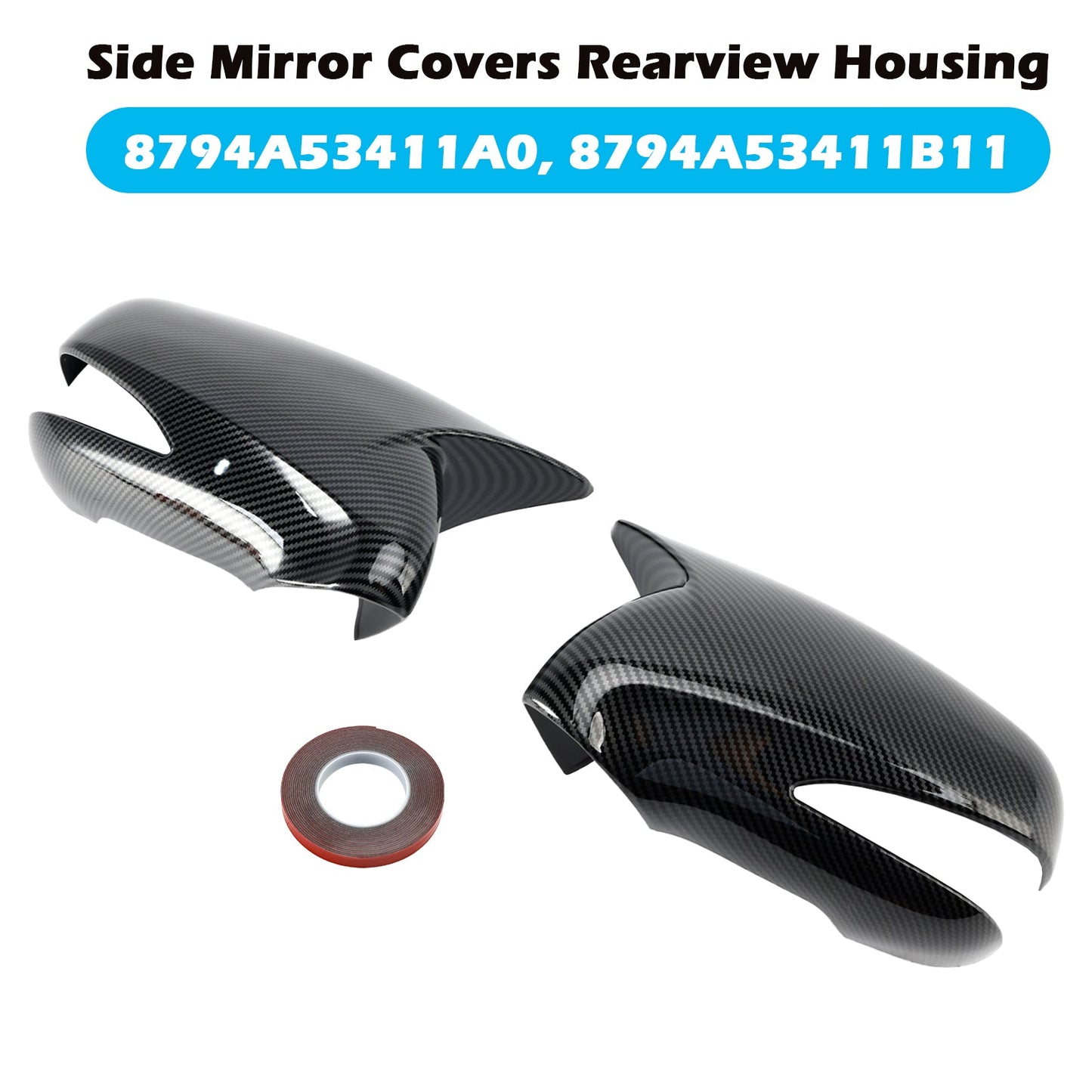 Lexus IS250 IS350 2009-2012 Side Mirror Covers Rearview Housing Carbon 8794A53411A0 8794A53411B1 Left-Hand Drive Only
