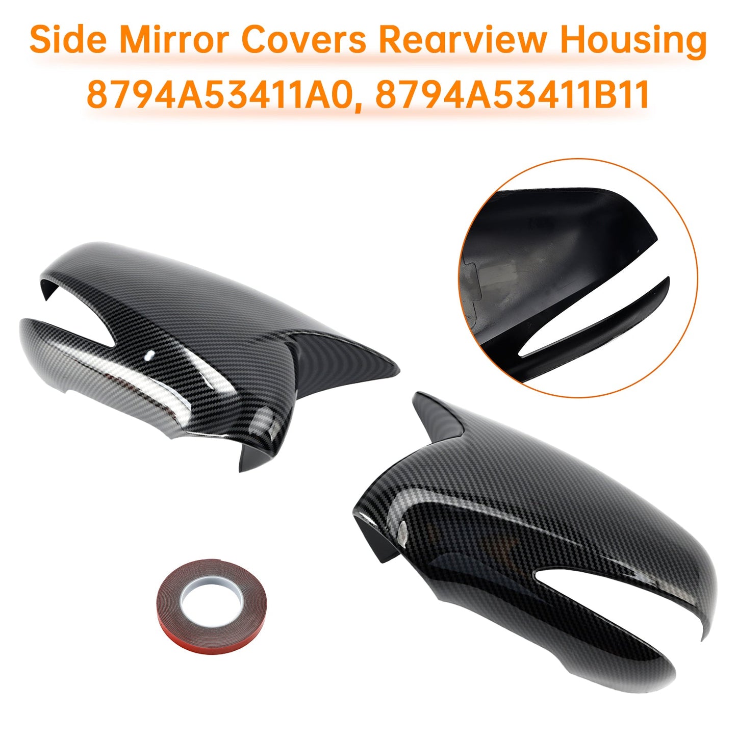Lexus IS250 IS350 2009-2012 Side Mirror Covers Rearview Housing Carbon 8794A53411A0 8794A53411B1 Left-Hand Drive Only