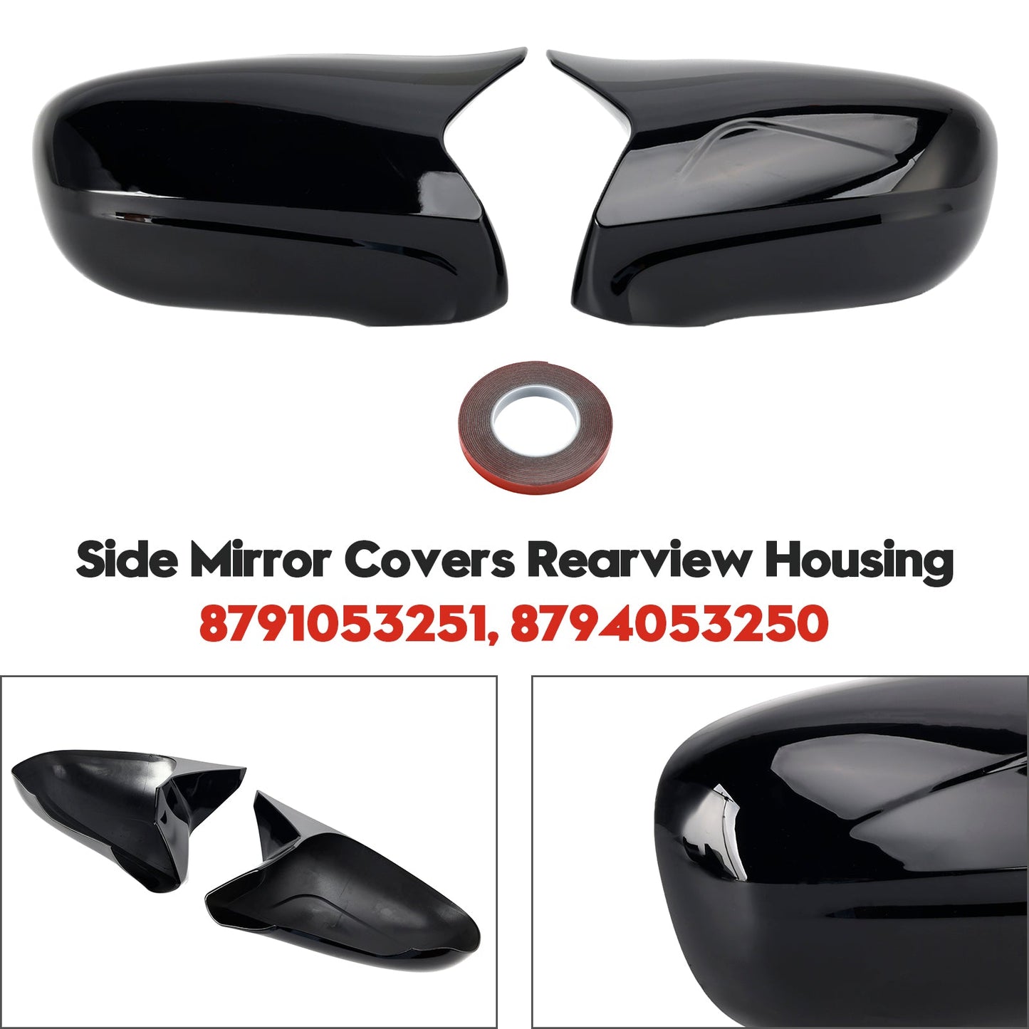 Lexus IS250 IS350 2006-2012 Side Mirror Covers Rearview Housing Black 8791053251 8794053250