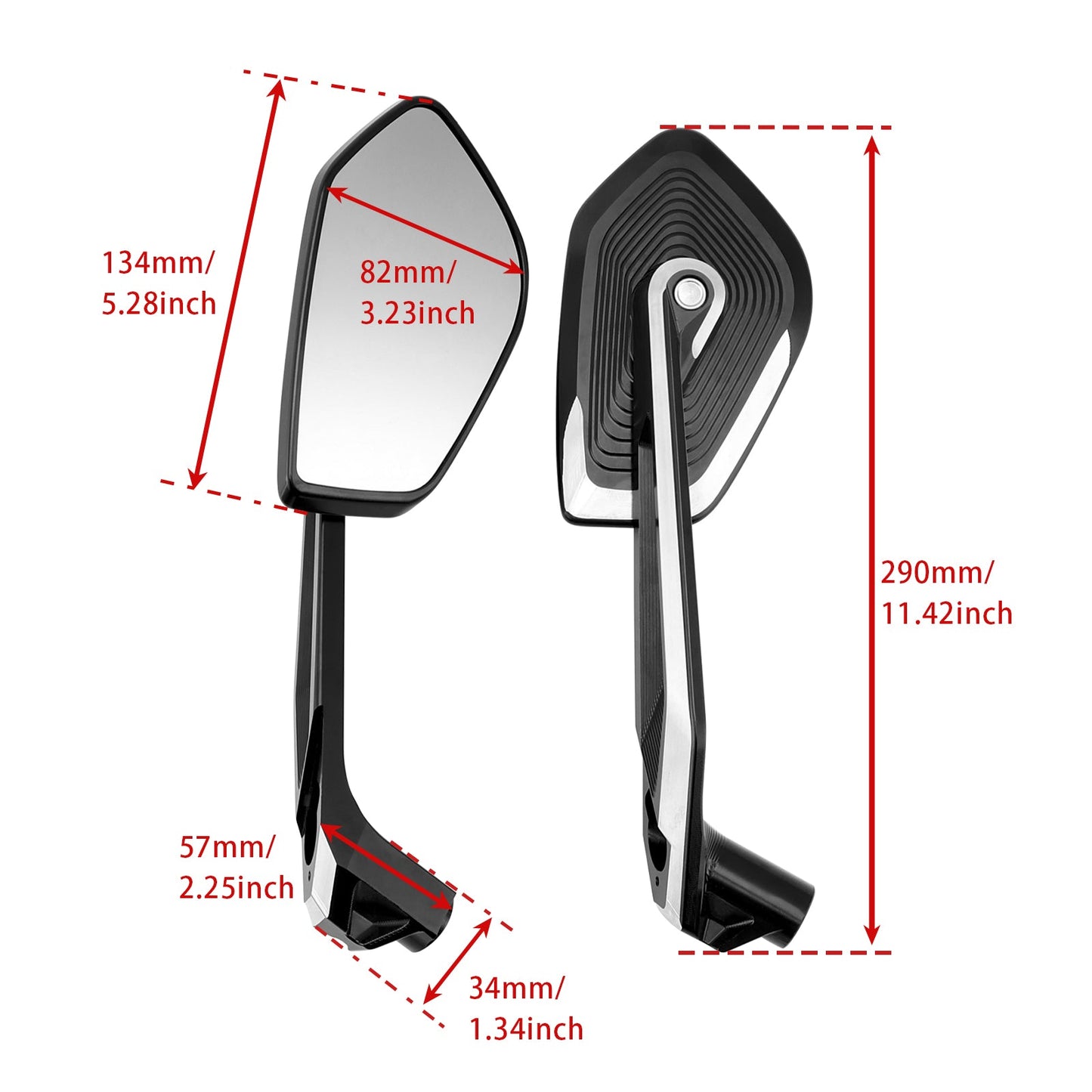 MW R1250GS R1250GSA R1250R 2018-2025 Rearview Mirrors Left and Right Mirror 51168406497